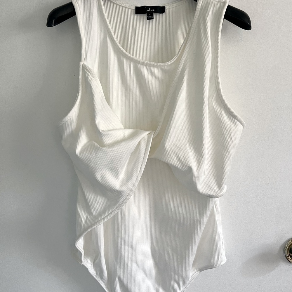 Knotted ribbed bodysuit